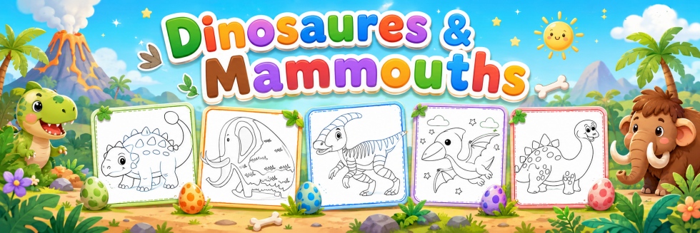 đŠDinosaures & mammouths - Coloriages gratuits pour les enfants ! đŠDinosaures & mammouths - Coloriages gratuits pour les enfants !