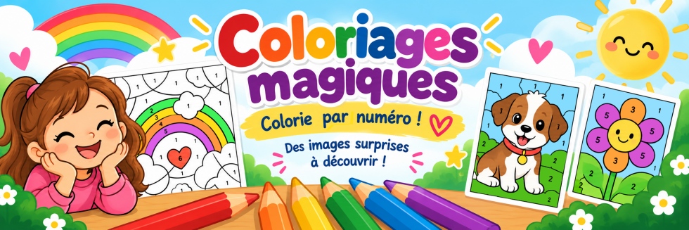 Coloriages magiques - Colorie par numéro ! Coloriages magiques - Colorie par numéro !
