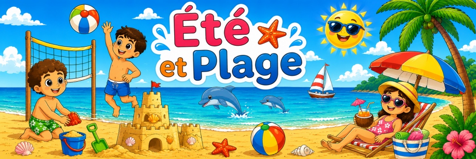 🏄Été à la plage - Coloriages gratuits pour les enfants !