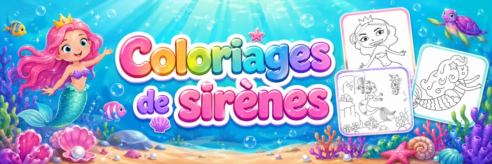 🧜Sirènes - Coloriages gratuits pour les enfants ! 🧜Sirènes - Coloriages gratuits pour les enfants !