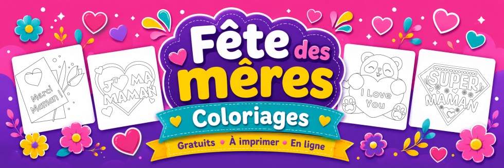 👩‍👧Fête des mères - Coloriages gratuits pour les enfants !