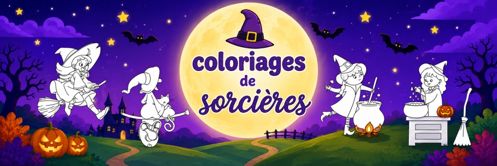 🧹Sorcières - Coloriages gratuits pour les enfants ! 🧹Sorcières - Coloriages gratuits pour les enfants !