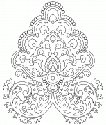 Mandala ethnique indien - coloriage n° 1000