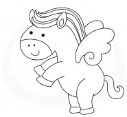 Petite licorne - coloriage n° 1002