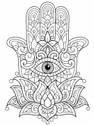 Main de Fatima - coloriage n° 1003