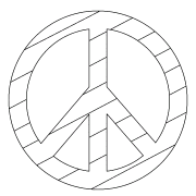 Symbole de la paix arc-en-ciel - coloriage n° 1019