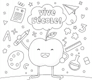 Vive l'école ! - coloriage n° 1025