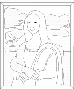 La Joconde de Léonard de Vinci - coloriage n° 103