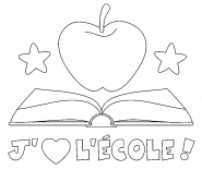 J'❤ l'école ! - coloriage n° 1039