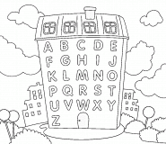 Maison Alphabet - coloriage n° 1049
