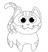 Chat rigolo - coloriage n° 1050