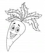 Carotte souriante - coloriage n° 1058