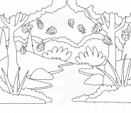 Paysage d'automne - coloriage n° 1061