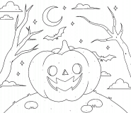 Citrouille d'Halloween - coloriage n° 1066