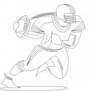 Joueur de football américain stylisé - coloriage n° 108