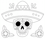 Crâne mexicain - coloriage n° 1086