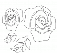 Roses stylisées - coloriage n° 1100