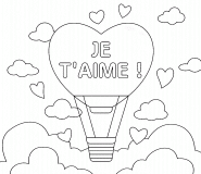 Je t'aime ! - coloriage n° 1106