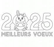 Meilleurs voeux 2024 - coloriage n° 1112