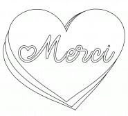 Coeur Merci - coloriage n° 1116