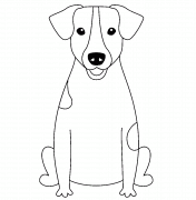 Jack Russell Terrier - coloriage n° 1120
