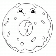 Donut (beignet) - coloriage n° 1133