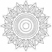 Rangoli Hindou (mandala) - coloriage n° 1138