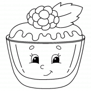 Glace vanille et framboise - coloriage n° 1143