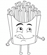 Cornet de Frites - coloriage n° 1144