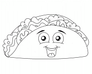 Taco (cuisine mexicaine) - coloriage n° 1147