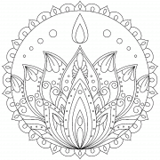 Mandala lotus - coloriage n° 1148