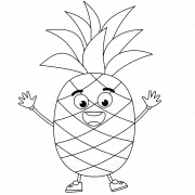 Ananas rigolo - coloriage n° 1159