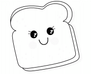 Pain de mie (style kawaii) - coloriage n° 1165