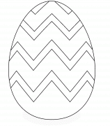 Oeuf de Pâques avec une décoration zig-zag - coloriage n° 117
