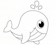 Baleine rigolote - coloriage n° 1176