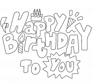 Happy Birthday To You! - coloriage n° 1191