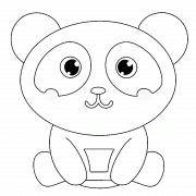 Panda rigolo - coloriage n° 1195