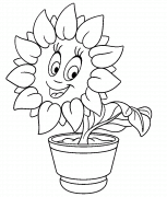 Joli tournesol - coloriage n° 1200