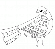 Pigeon stylisé et coloré - coloriage n° 1203