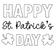 Happy Saint Patrick's Day! - coloriage n° 1212