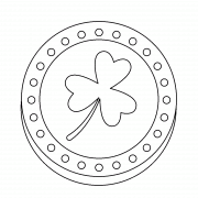 Pièce d'or de la Saint-Patrick - coloriage n° 1213