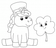 Licorne de la Saint Patrick - coloriage n° 1221