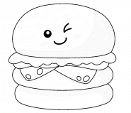 Burger rigolo - coloriage n° 1225