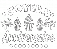 Joyeux anniversaire !  - coloriage n° 1230