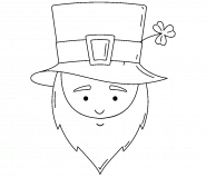 Lutin de la Saint-Patrick rigolo - coloriage n° 1235