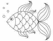 Poisson rouge rigolo - coloriage n° 1241