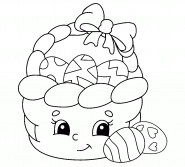 Panier de Pâques rigolo - coloriage n° 1254