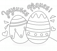 Joyeuses fêtes de Pâques ! - coloriage n° 1255