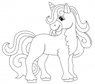 Licorne joyeuse - coloriage n° 1265