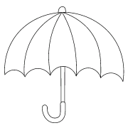 Parapluie multicolore - coloriage n° 1277
